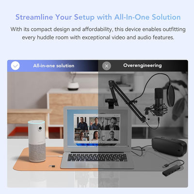 Nuroum Videokonferenz-Webcam mit Mikrofon&Lautsprecher, C10 3-in-1 Kamera für Videokonferenz mit Fre