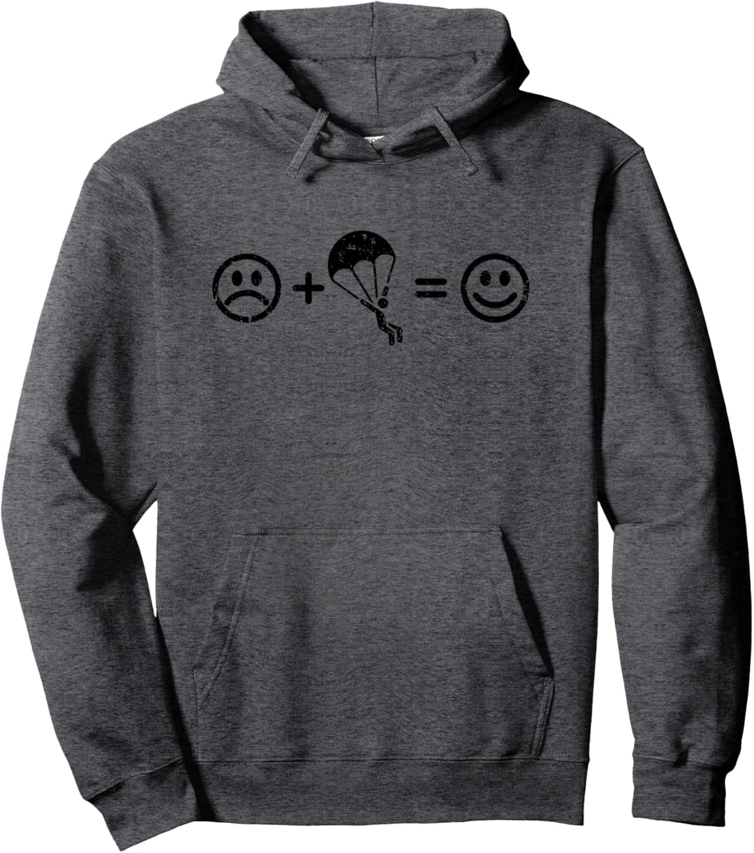 Fallschirmspringen macht glücklich Geschenk Skydiving Lustig Pullover Hoodie