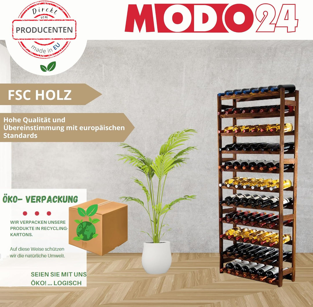 Flaschenregal, Weinregal Holz für 30 Flaschen, Weinschrank, Weinständer, Getränkeregal, Weinflaschen
