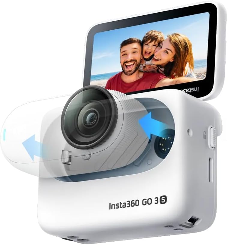 Insta360 Go 3S Action Pod, Arktis-Weiss Action Pod - Arctic White, Action Pod - Arctic White