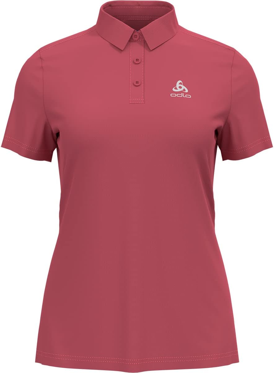 Odlo Damen CARDADA Kurzarm Polo Shirt, holly berry, XS