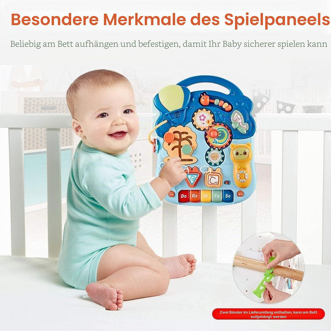 Lauflernwagen Kippsicher Baby Walker,Montessori-inspiriertes Spielzeug,Abnehmbares Musikpanel,Laufle