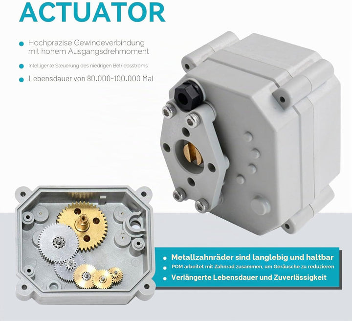 BACOENG AC110/230V 2 Wege 3/4" Edelstahl Motorkugelhahn Elektrische Zonenventil mit Stecker NC 3/4"