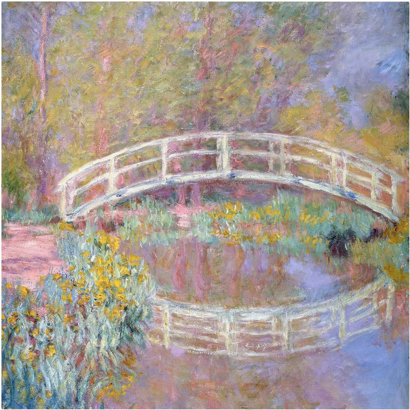 Bilderwelten Top Claude Monet Leinwandbilder Brücke in Monets Garten 100 x 100cm 100cm x 100cm Claud