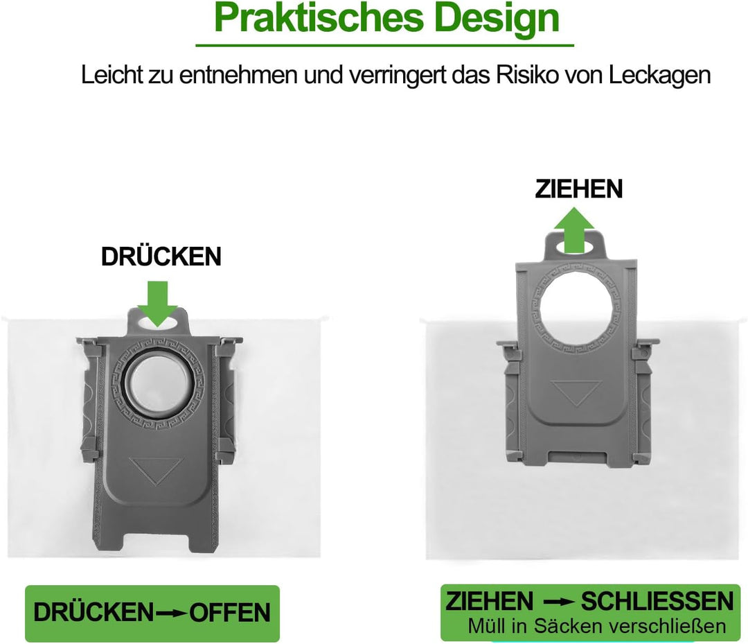 8 Stück Staubbeutel für Roborock Q7 M5+/ Q7 L5+/ Q10 S5+/ Q10 X5+/ S8+/ S8 Pro Ultra/ S7 MaxV Ultra/