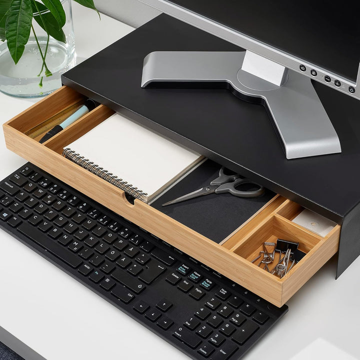IKEA ELLOVEN Monitorständer mit Schublade, Anthrazit