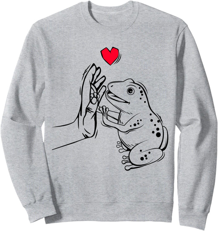 Frosch Liebe Frösche Kinder Mädchen Damen Sweatshirt