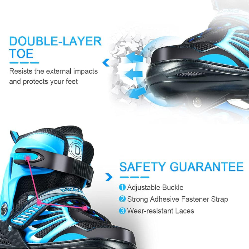 Lixada Inline Skates Kinder Vestellbare Inliner mit beleuchteten PU Rädern Rollschuhe Geschenk für K