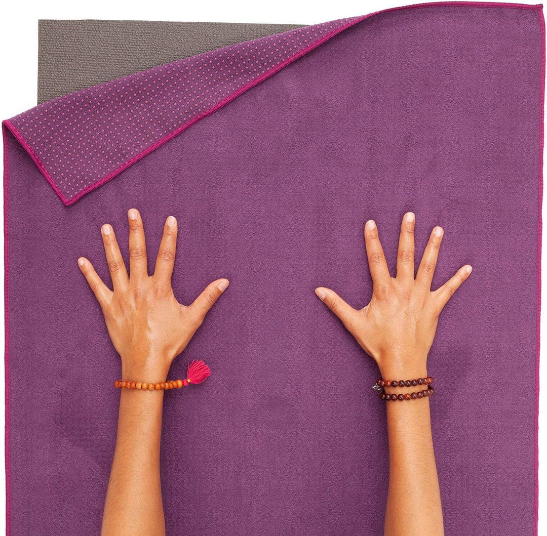Bodhi GRIP2 Yoga Towel | Yoga-Handtuch mit Anrtirutsch-Noppen | Mikrofaser-Yogatuch | Rutschfestes T