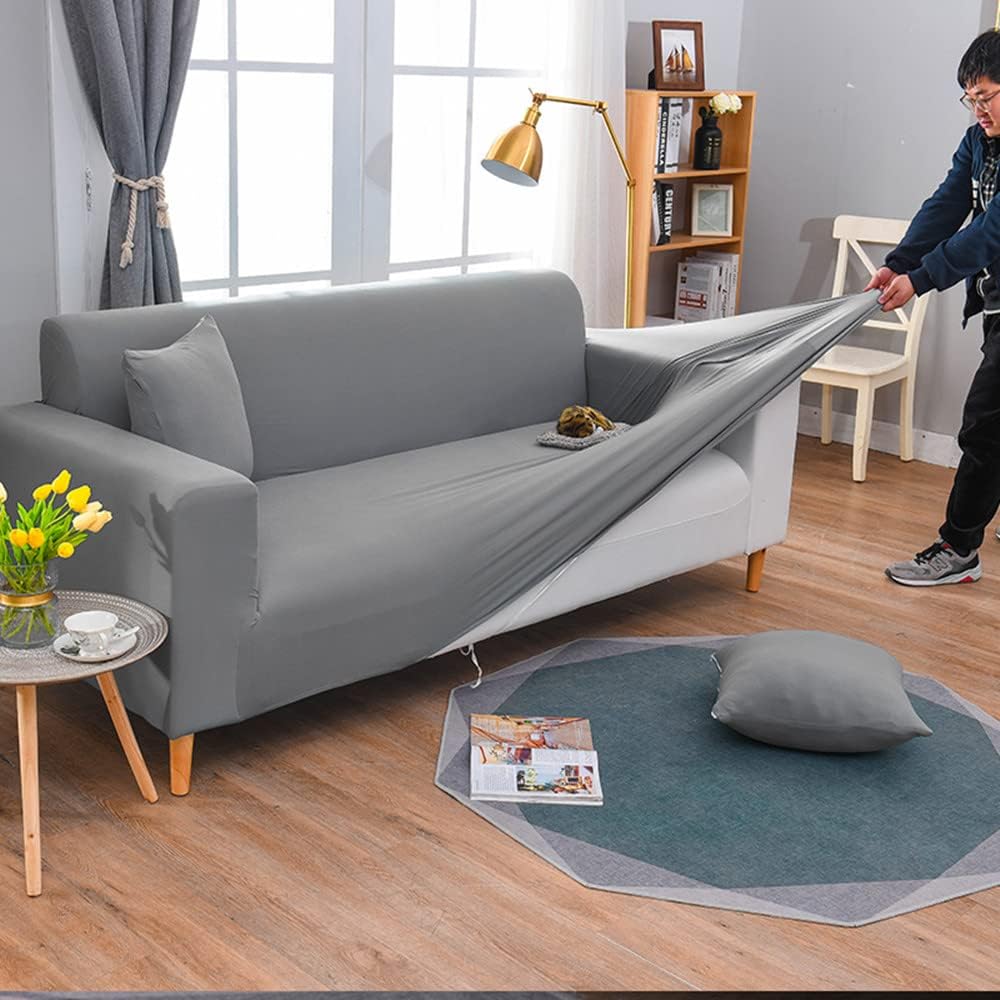 BOLUXIU Sofabezug, Stretch Sofabezug 1/2/3/4 Sitz Sofabezug Anti-Haustierkratzer Sofabezug passend f