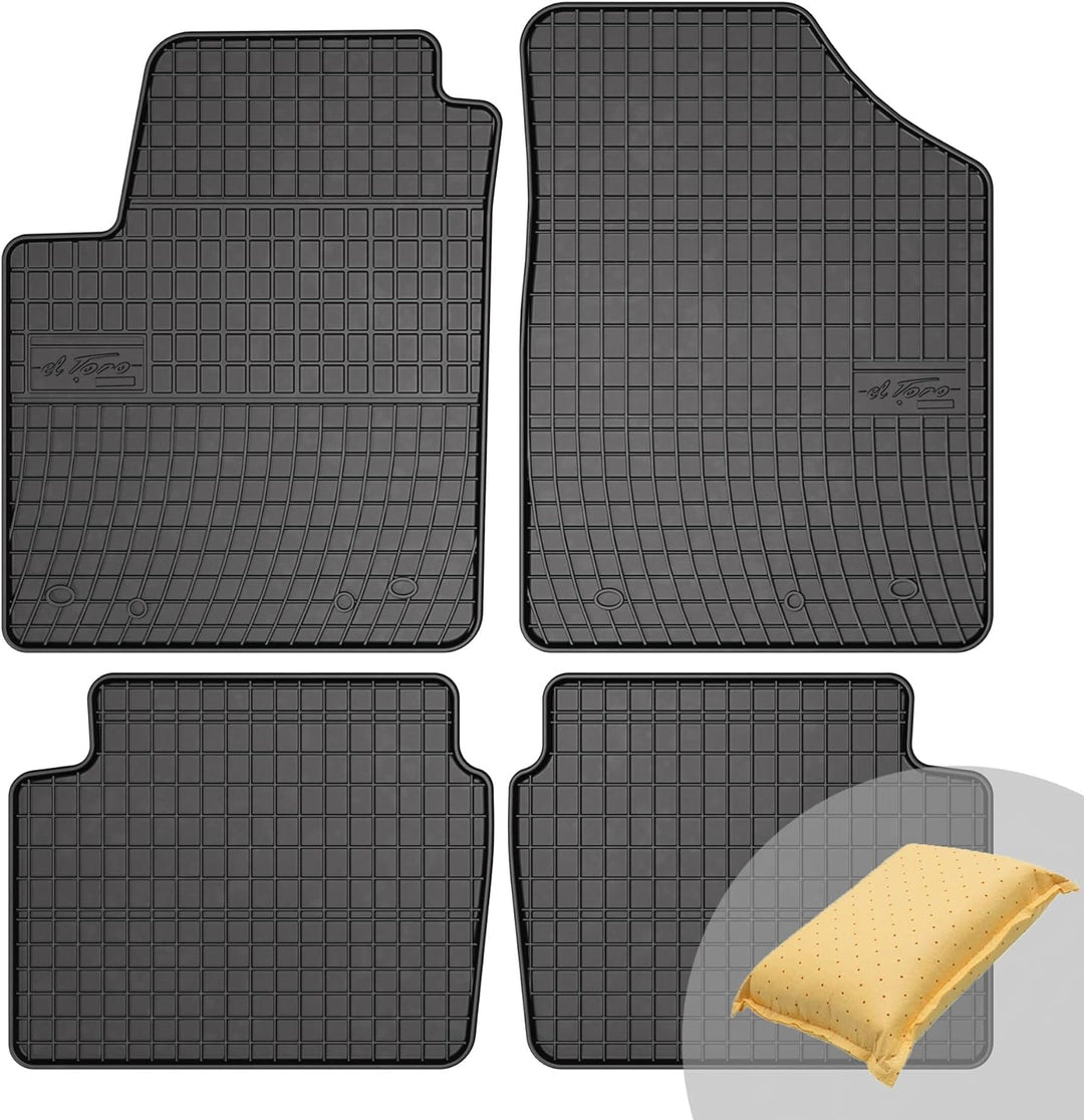 FROGUM EL Toro Gummimatten Ganzjähriges-Set von Autofussmatte Auto Fussmatten für Hyundai i10 I 2007