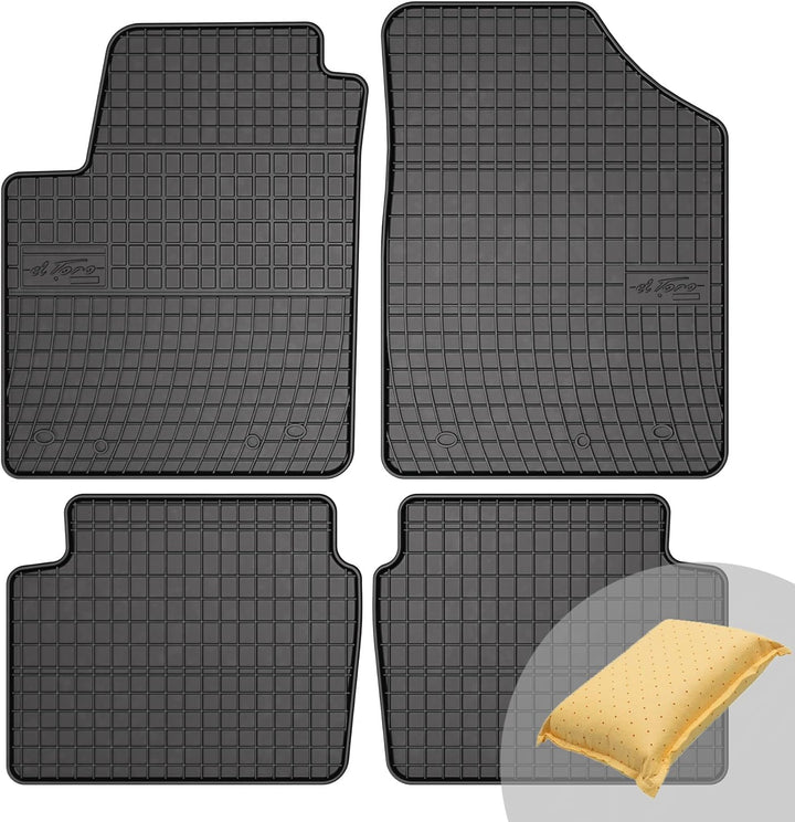 FROGUM EL Toro Gummimatten Ganzjähriges-Set von Autofussmatte Auto Fussmatten für Hyundai i10 I 2007