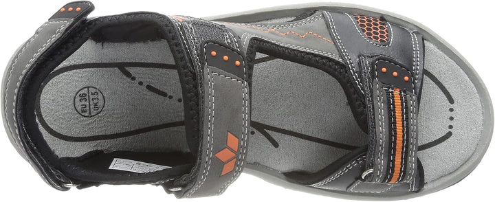 Lico Jungen Emil VSandalen 25 EU Grau Schwarz Orange, 25 EU Grau Schwarz Orange