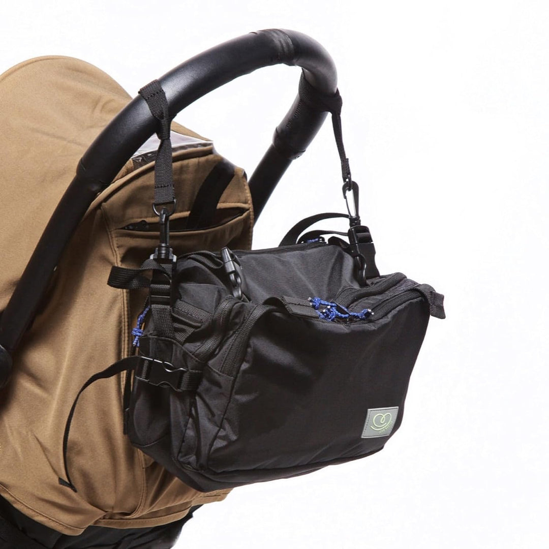 CaravanBag Pack Ultimate – Schwarz | Wickeltasche – Babytrage Hüftgurt – Kinderwagen- und Babytrage