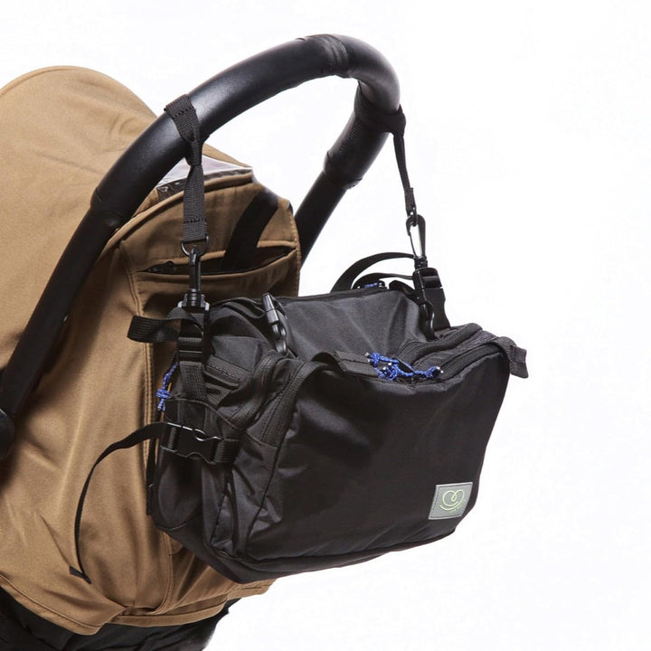 CaravanBag Pack Ultimate – Schwarz | Wickeltasche – Babytrage Hüftgurt – Kinderwagen- und Babytrage