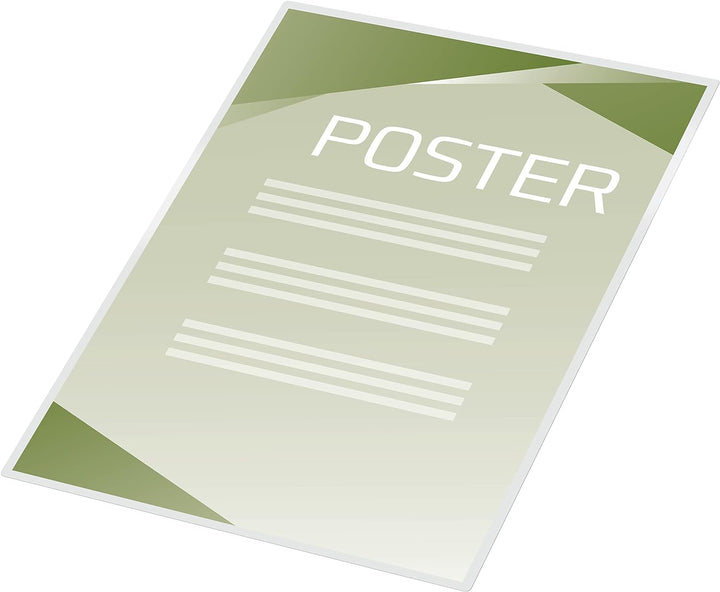 GBC Laminierfolien A2 80 mic, Robuste Laminiertaschen im 100er Pack, Grossformat, Glänzend, Transpar