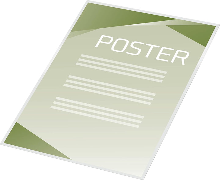 GBC Laminierfolien A2 125 mic, Robuste Laminiertaschen im 100er Pack, Grossformat, Glänzend, Transpa