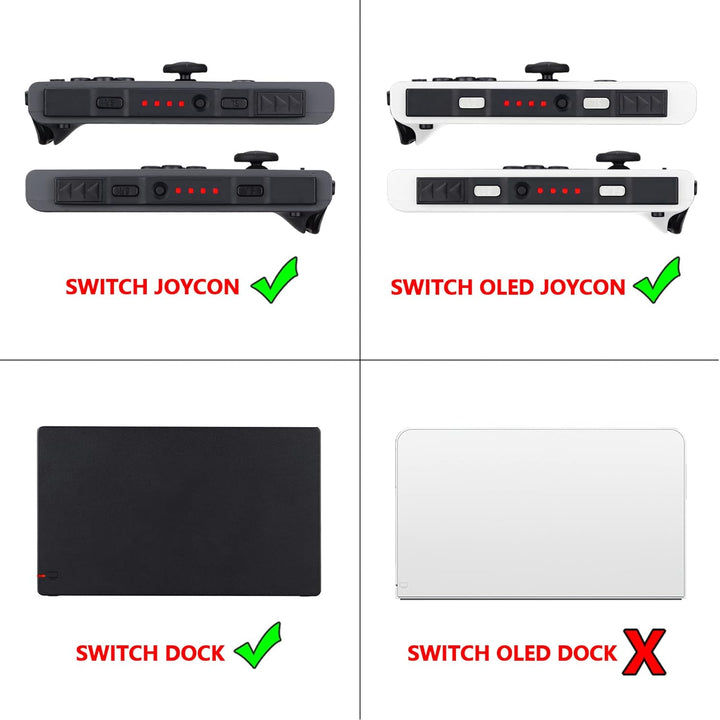 eXtremeRate Firefly LED Tuning Kit Ersatzteile für nintendo Switch Joycons&Switch Dock,NS Joy con SL