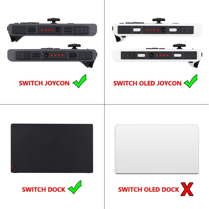 eXtremeRate Firefly LED Tuning Kit Ersatzteile für nintendo Switch Joycons&Switch Dock,NS Joy con SL