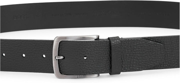 BOSS Herren Jor-Gr Sz40 Gürtel aus genarbtem italienischem Leder mit Logo-Schliesse 80 Black1, 80 Bl