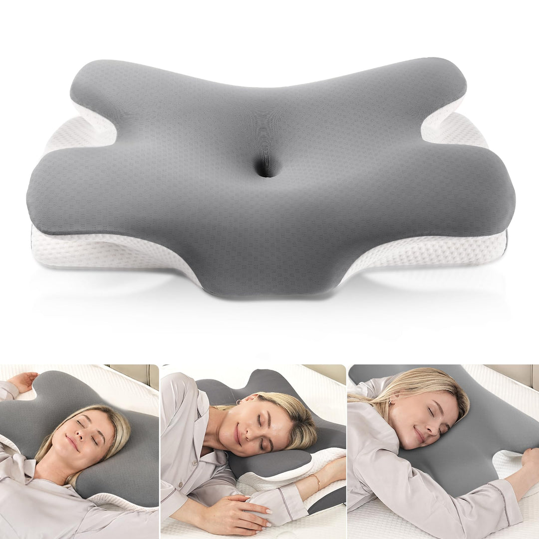 MULISOFT Nackenkissen Memory Foam Kissen, Ergonomisches Kopfkissen, Seitenschläferkissen, Nackenstüt