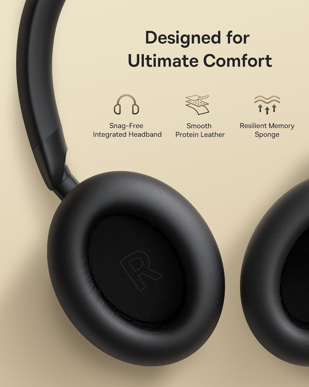 Baseus MH1 Bluetooth Kopfhörer, -48 dB hochwirksame Geräuschunterdrückung, Monolithischer Kopfbügel