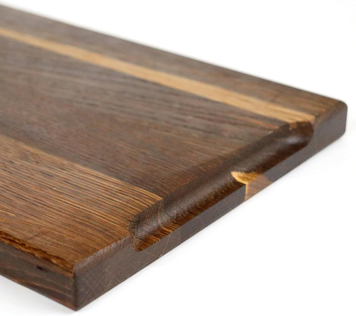 B4K® Steakbrett aus Eichenholz – Servierbrett für Steak & Grillfleisch – Massives Schneidebrett mit