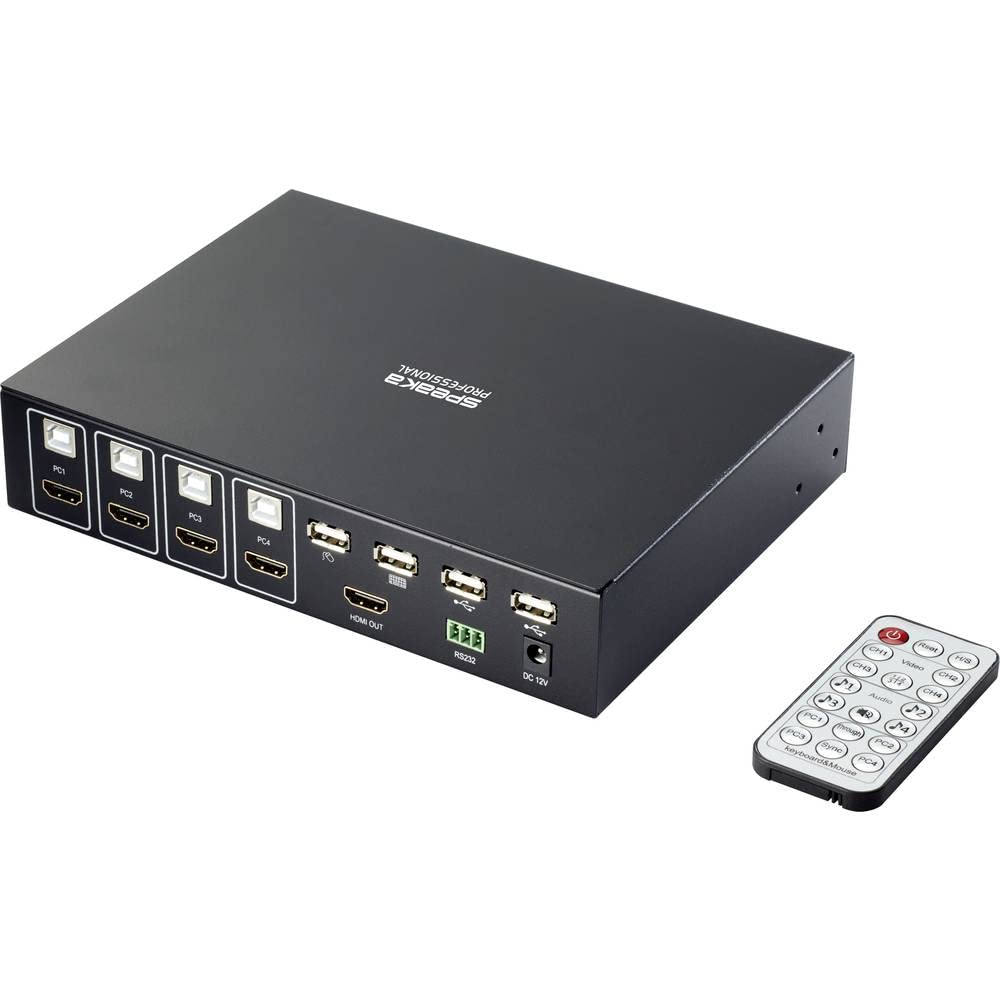 SpeaKa Professional SP-KVM-340 4 Port KVM-Umschalter