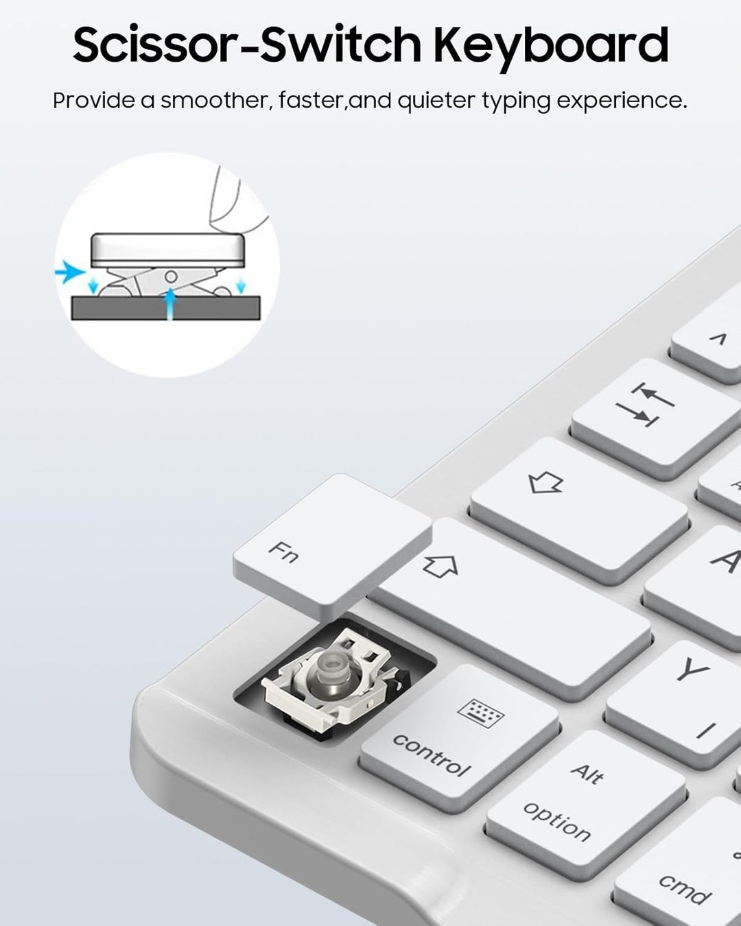 Fintie Bluetooth Tastatur mit Hintergrundbeleuchtung in 7 Farben, iPad Tastatur mit deutschem Layout