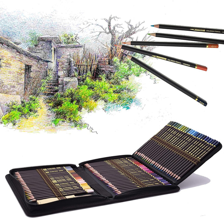 96pcs Buntstifte Set,Bleistift Zeichnen Set für Skizzieren,Profi Malset Art Set inklusive federtasch