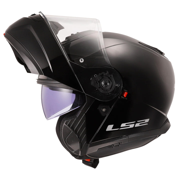 LS2, klapphelme moto STROBE II matt black, XS Matt-schwarz XS, Matt-schwarz XS