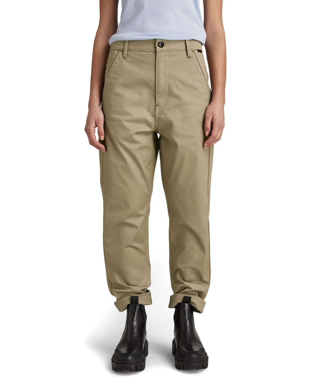 G-STAR RAW Damen Boyfriend Tapered Chino Pants 26W Beige (Dk Lever D20070-c072-b416), 26W Beige (Dk