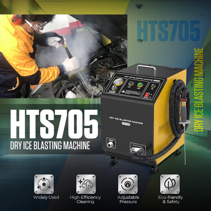Trockeneisstrahlmaschine,HTS705 Trockeneisstrahler,Trockeneisreinigungsmaschine mit 5kg Kapazität,ei
