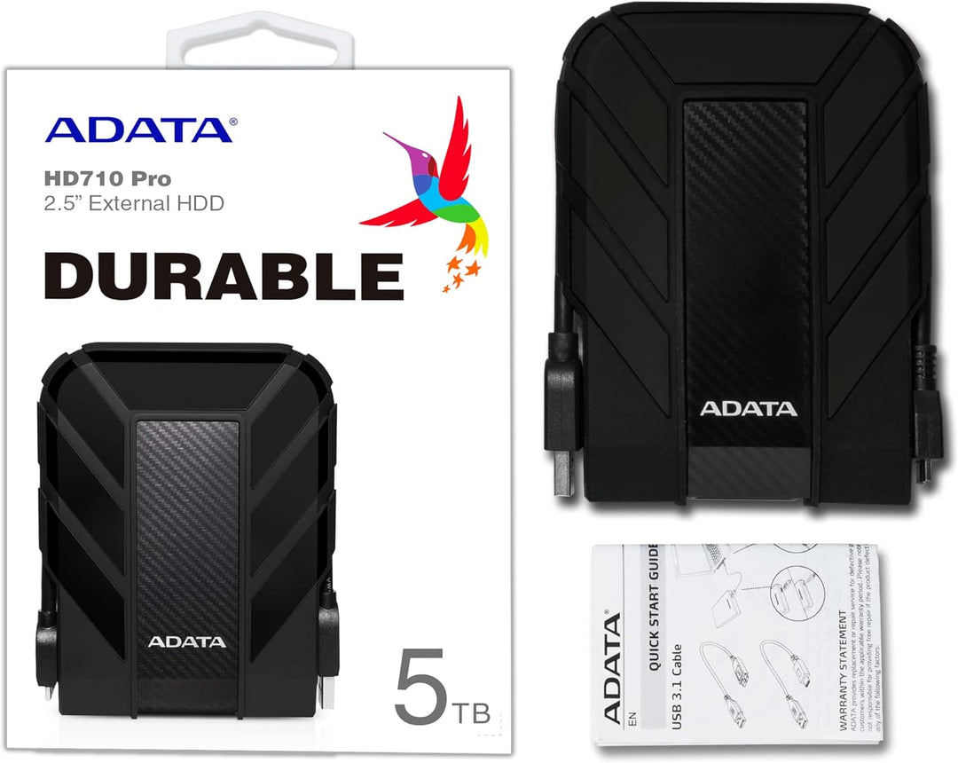 ADATA 5TB HD710 Pro USB3.1 2.5-inch Portable Hard Drive (Black) schwarz 5 TB, schwarz 5 TB