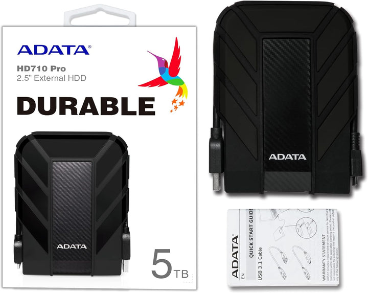 ADATA 5TB HD710 Pro USB3.1 2.5-inch Portable Hard Drive (Black) schwarz 5 TB, schwarz 5 TB
