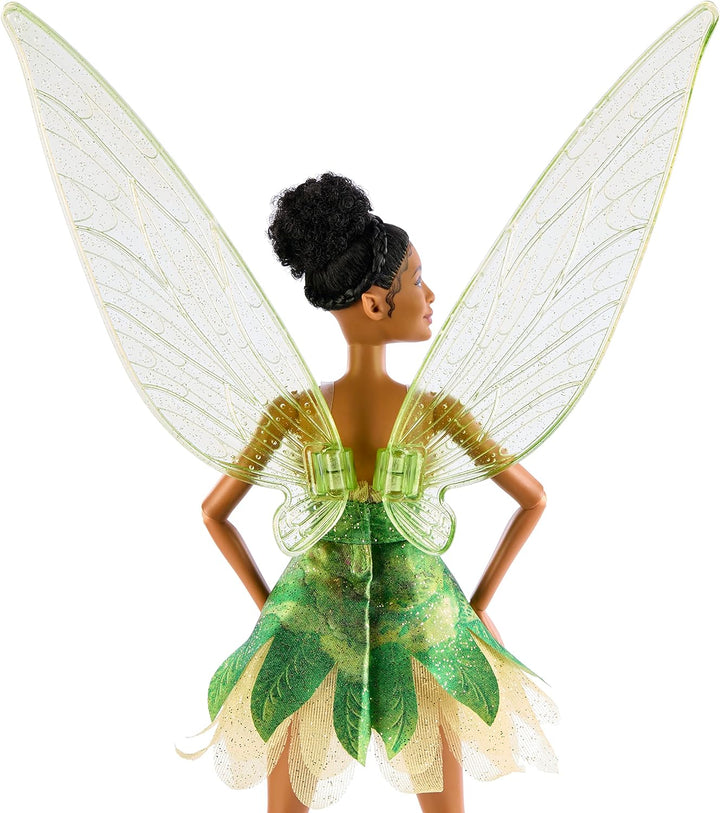 DISNEY Peter Pan & Wendy Tinker Bell Feenpuppe mit beweglichen Flügeln und grünem Kleid, inspiriert