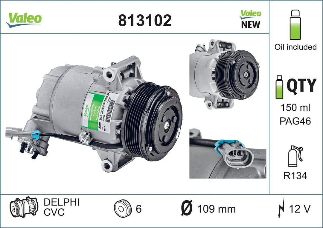 Valeo Kompressor Klimaanlage 813102