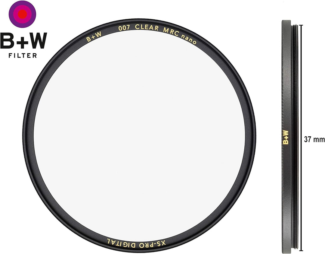 B+W Schutz-Filter, Clear Filter (37mm, MRC Nano, XS-Pro, 16x vergütet, slim, Premium) 37 mm XS-PRO (