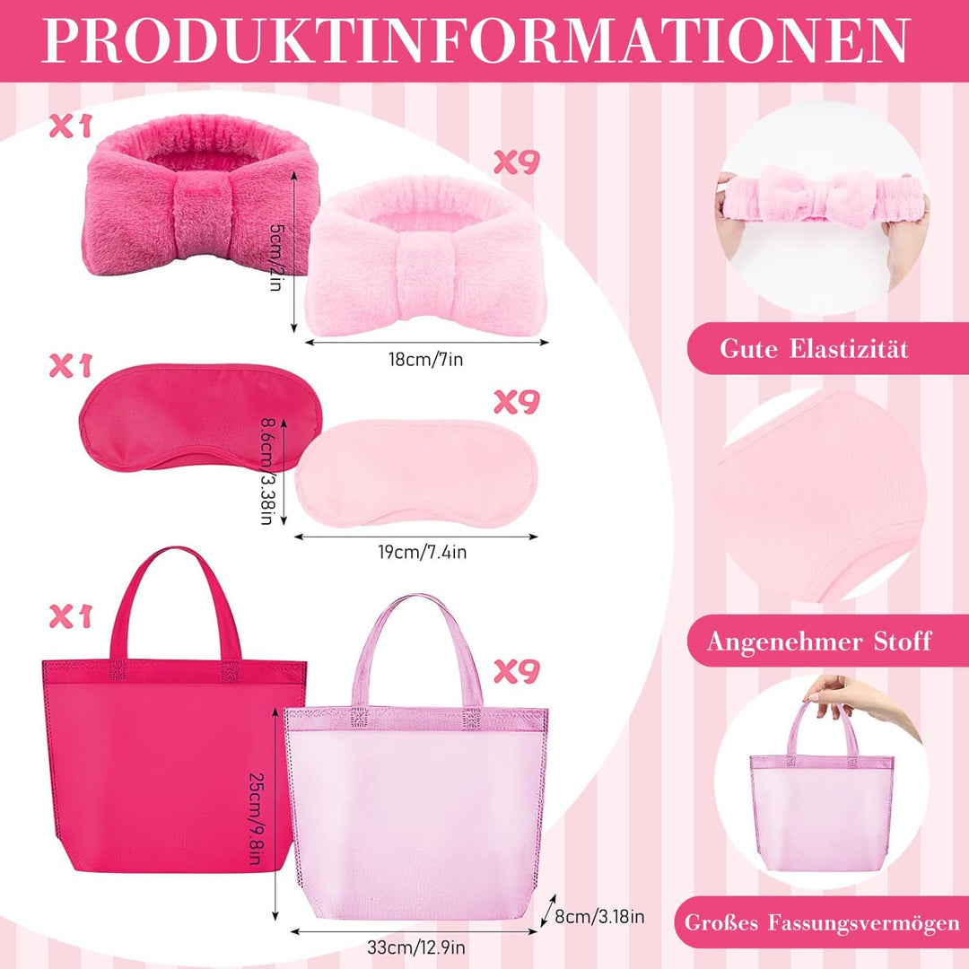 10 Stück Geburtstags-Roben-Set für Mädchen – Satin-Kimono mit Birthday Princess & Birthday Squad + 1