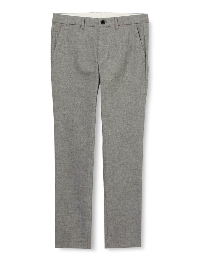 Tommy Hilfiger Herren Stoffhose Bleecker Fake Solid Wool Look mit Stretch 28W / 32L Iron Grey, 28W /