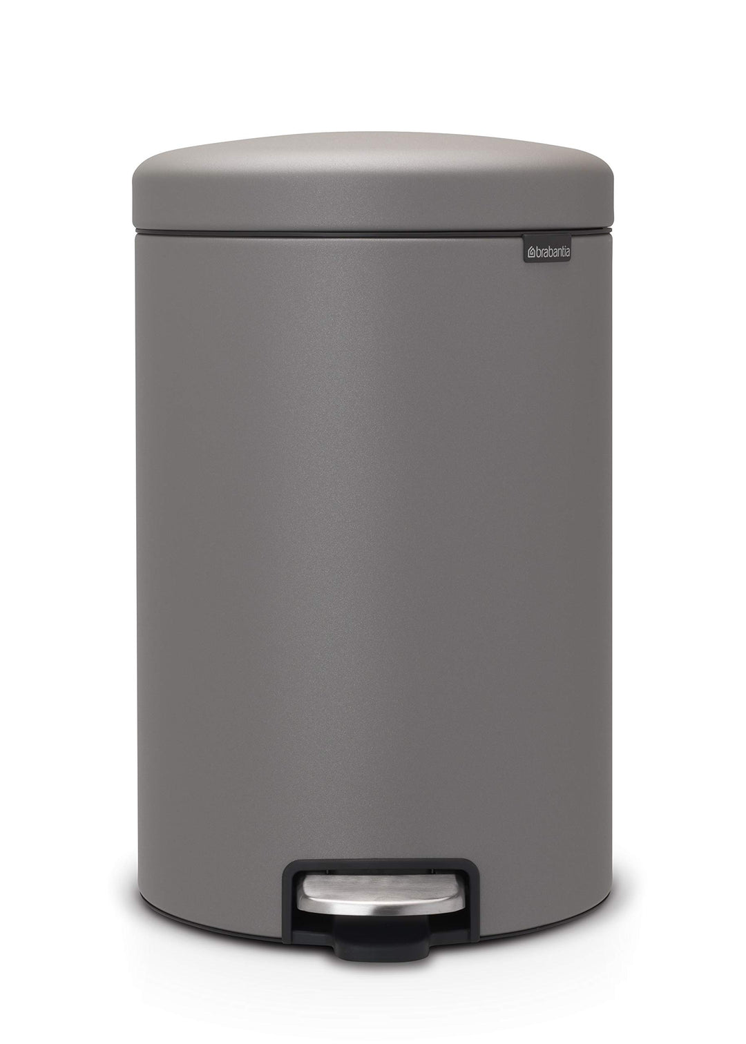 Brabantia Treteimer newIcon, 20 L 20 Liter Mineral Concrete Grey, 20 Liter Mineral Concrete Grey