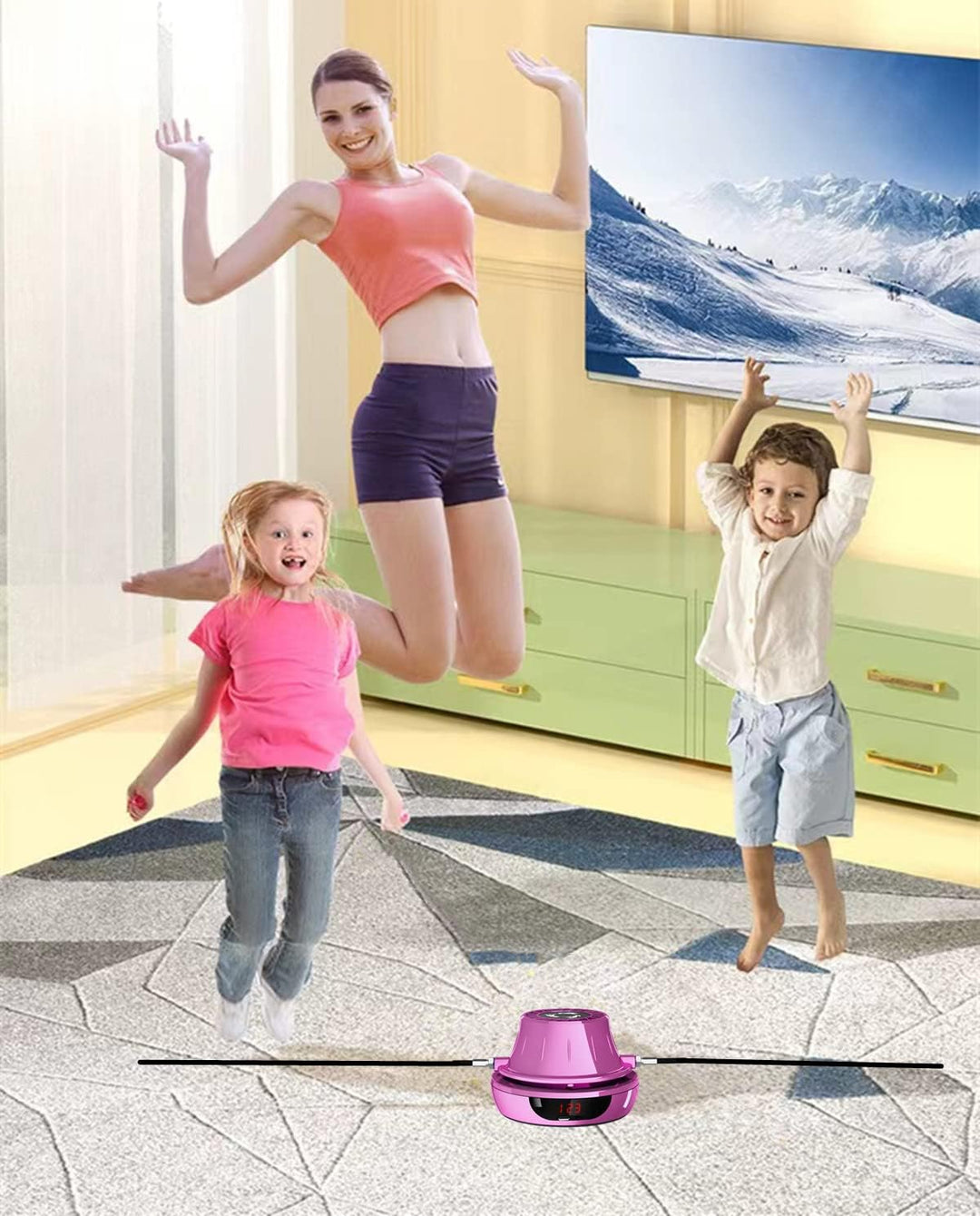 Jump Rope Elektronische Springseile Springseil-Workout mit Multi-User zusammen Einstellbare 1-10 Ges