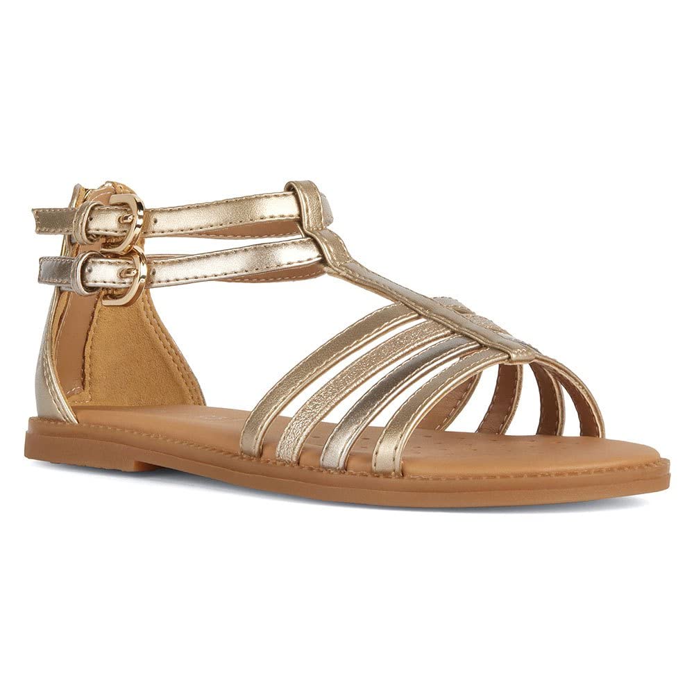 Geox Mädchen J Karly Girl Sandal 33 EU Platinum, 33 EU Platinum
