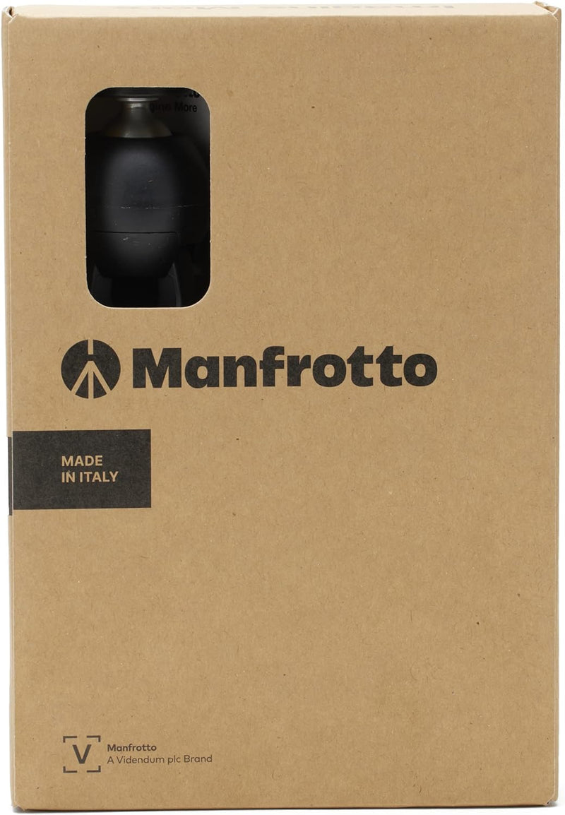 Manfrotto MKPIXICLMII-BK, Mini-Stativ mit universeller Smartphone-Klemme, Made in Italy, für iPhone