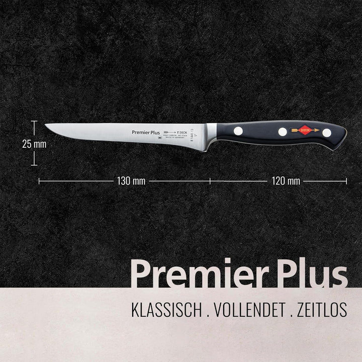 F. DICK Ausbeinmesser, Premier Plus (Messer mit Klinge 13 cm, X50CrMoV15 Stahl, nichtrostend, 56° HR