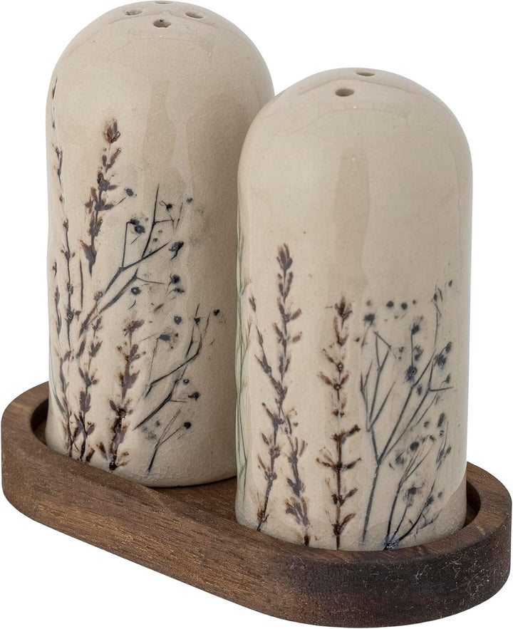 Bloomingville - Bea Salz- und Pfefferstreuer-Set, Natur, Steingut (82058377)