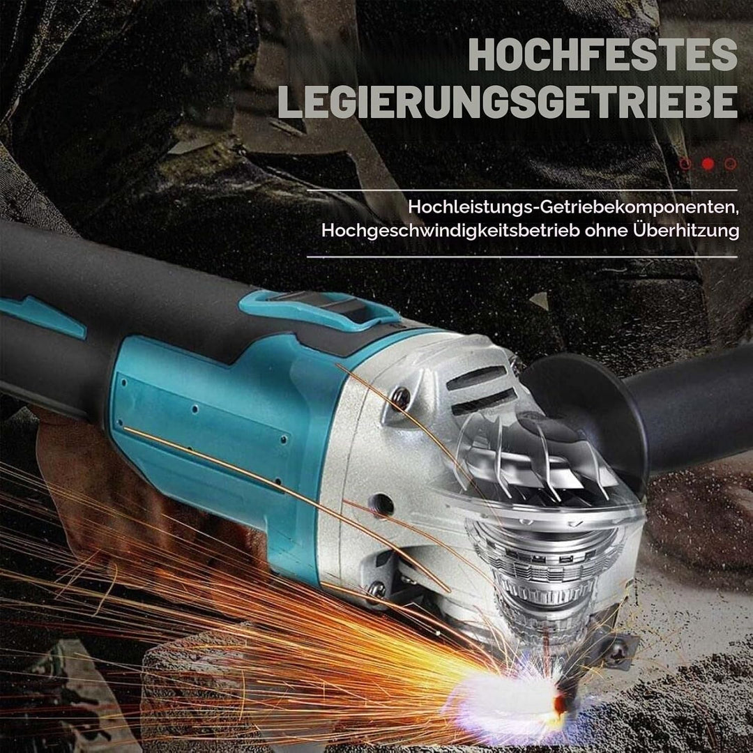 Youyijia Akku Winkelschleifer 800 Watt Scheiben-Ø 125 mm Leerlaufdrehzahl | 0-20.000U/min 18V Winkel