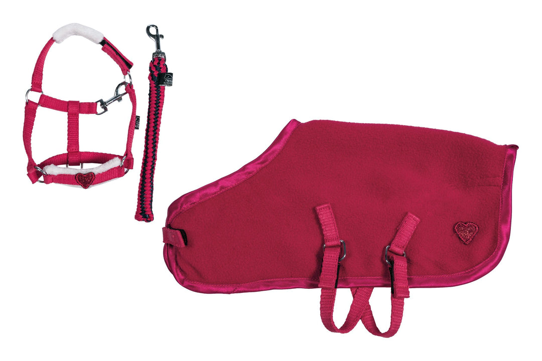 Hkm Kuschelpony Starterset Einheitsgrösse Rot, Einheitsgrösse Rot