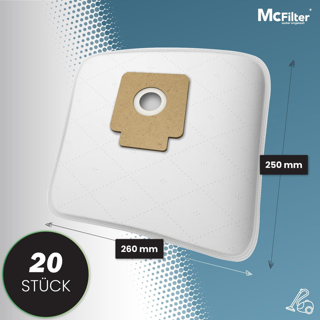 McFilter I 20 Staubsaugerbeutel Vlies kompatibel mit Hoover H58 H63 H64 H69, TFS 5100 bis 5299, Free