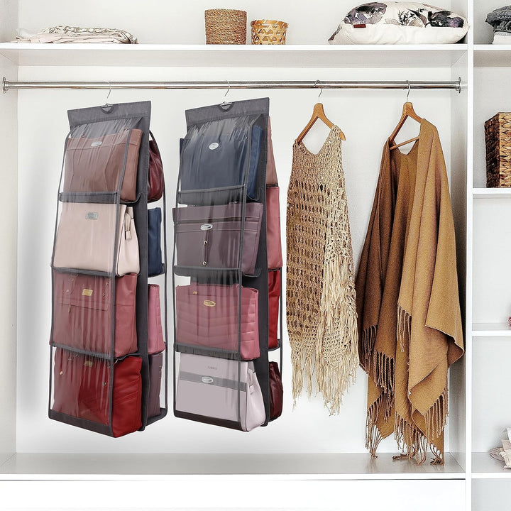 Winter Shore Handtaschen Aufbewahrung [2 Pack] - Faltbarer Kleiderschrank Organizer Hängend für Geld